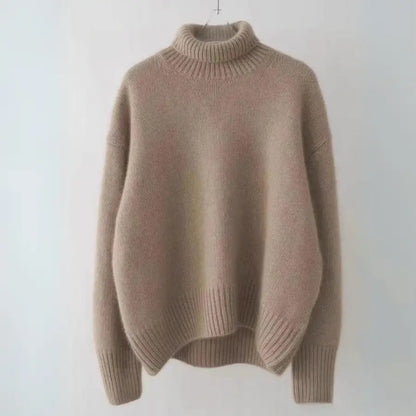 Variant image for Übergroßer Rollkragen Kaschmirpullover Damen - Weicher, Entspannter Stil für Kühle Tage-5