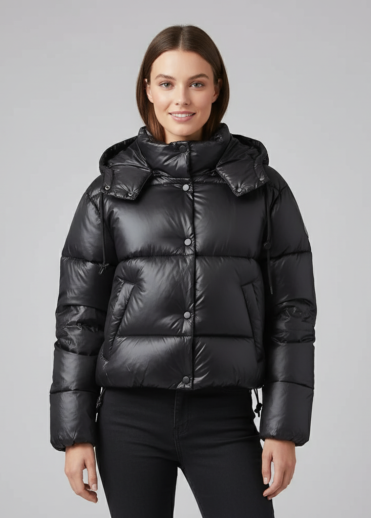 Damen Steppjacke mit Reißverschluss und Taschen