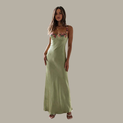 Elegantes Besticktes Damenkleid Hochzeitsgast mit Bootsausschnitt für Festliche Anlässe