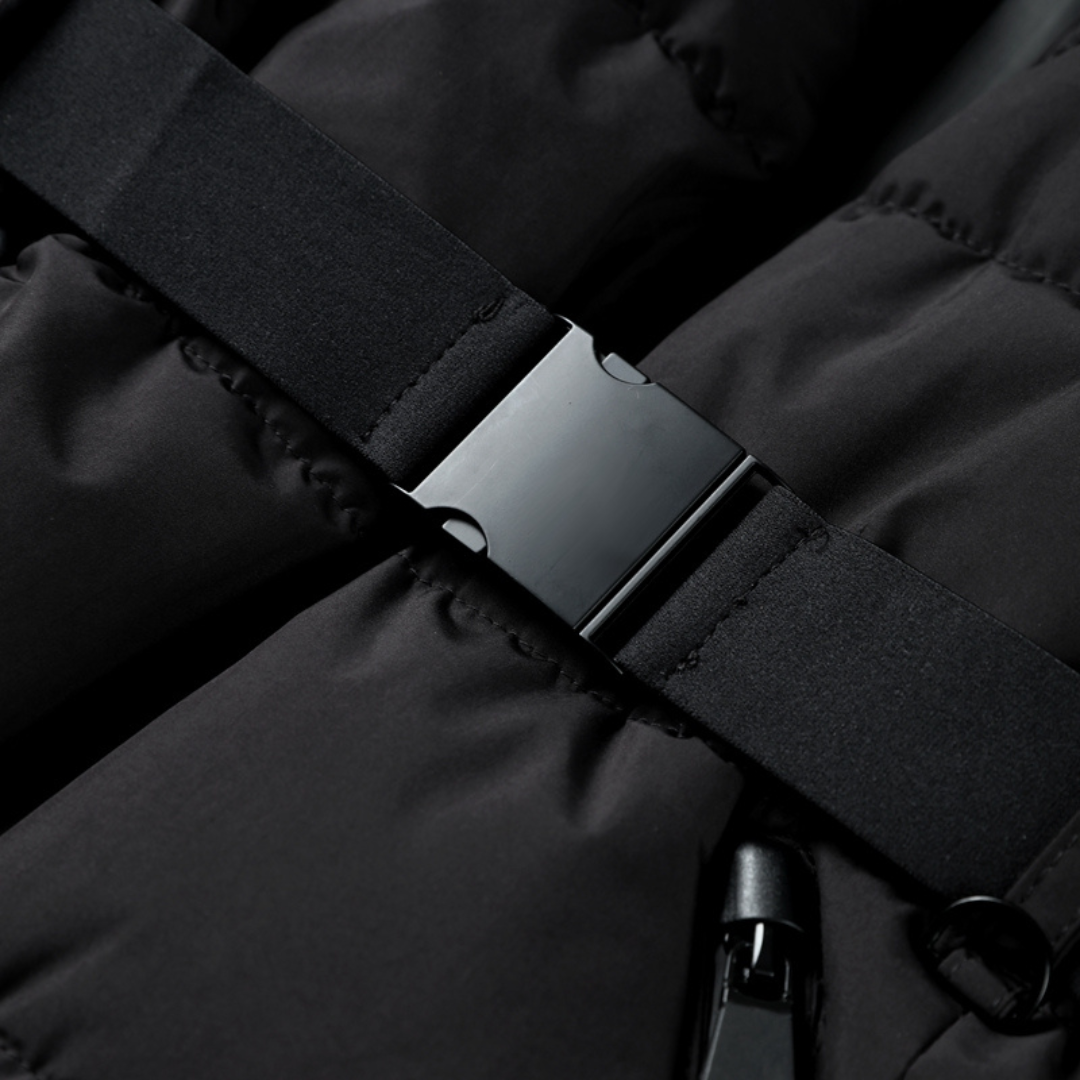 Women’s Waterproof Belted Puffer Jacket High Neck Warm Winter Style