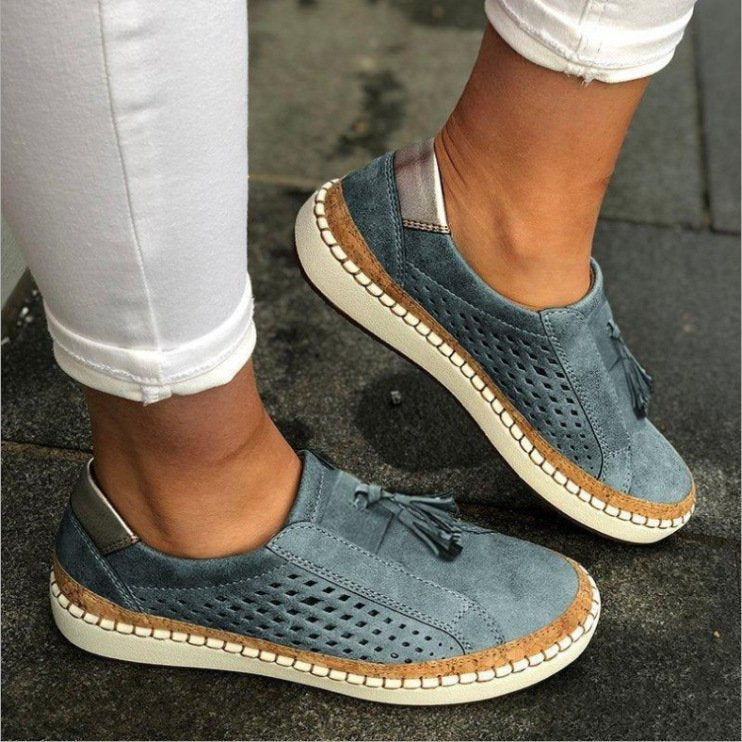Atmungsaktive Slip-On-Schuhe Damen Mit Orthopädischer Unterstützung Und Leichtem Komfort-4