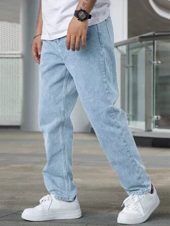 Variant image for Herrenjeans Straight Fit Aus Strapazierfähigem Denim, 100% Baumwolle, Größen 30-36-16