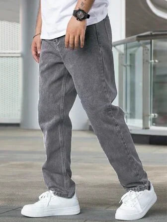 Variant image for Herrenjeans Straight Fit Aus Strapazierfähigem Denim, 100% Baumwolle, Größen 30-36-6