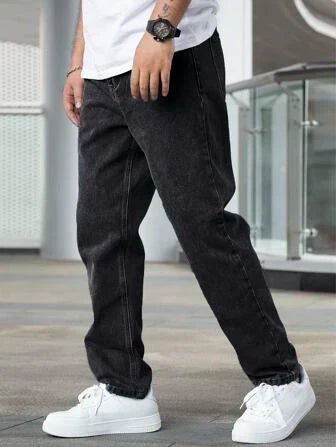 Herrenjeans Straight Fit Aus Strapazierfähigem Denim, 100% Baumwolle, Größen 30-36-1