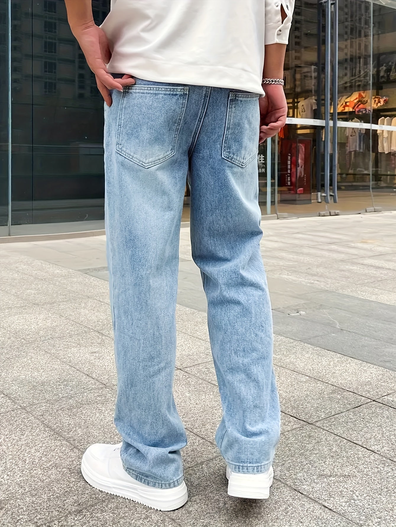 Bequeme Herrenjeans mit Geraden Beinen aus Baumwollmischung für Lässige und Formelle Anlässe-4
