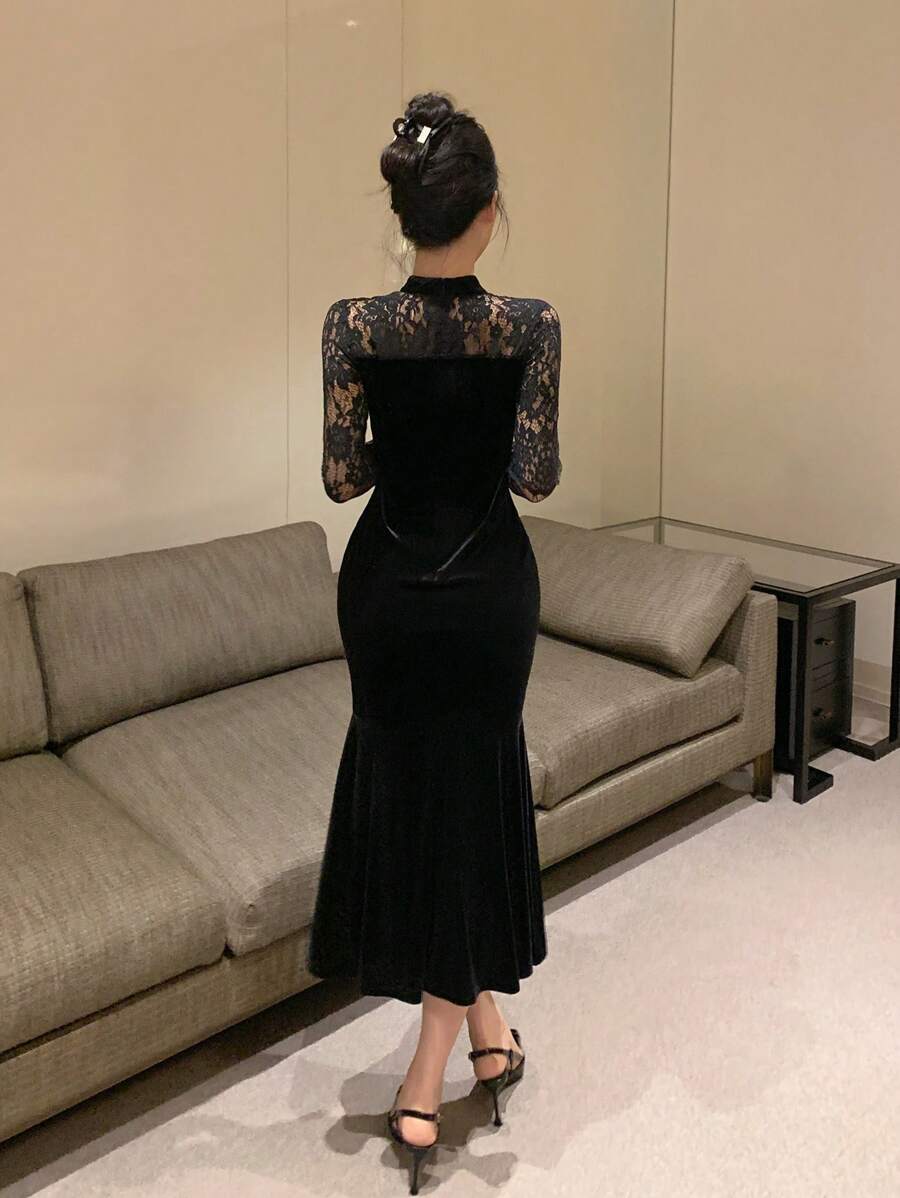 Women’s Festive Bodycon Midi Christmas Dress