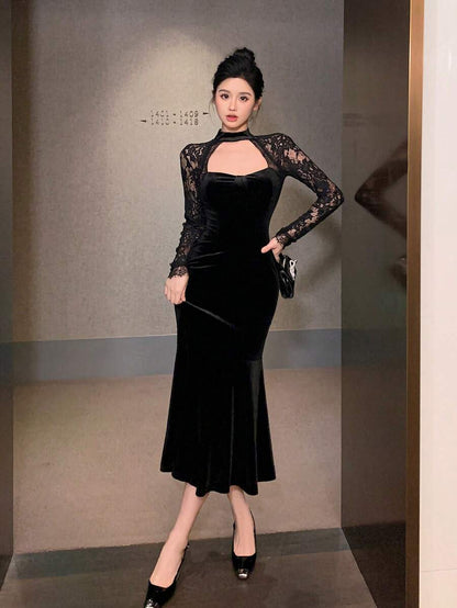 Women’s Festive Bodycon Midi Christmas Dress