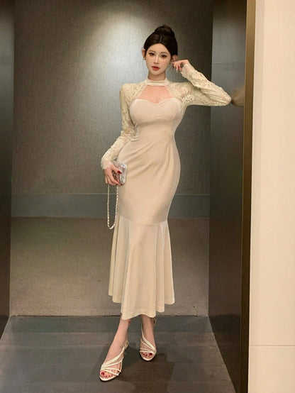 Women’s Festive Bodycon Midi Christmas Dress