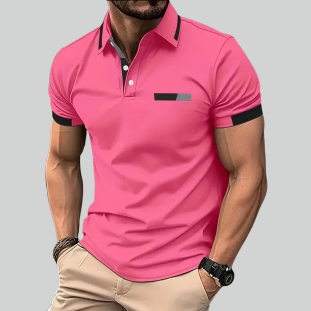 Kurzarm Poloshirt Herren - Sommerliches Freizeit-Lapel Sportpoloshirt für Männer-2