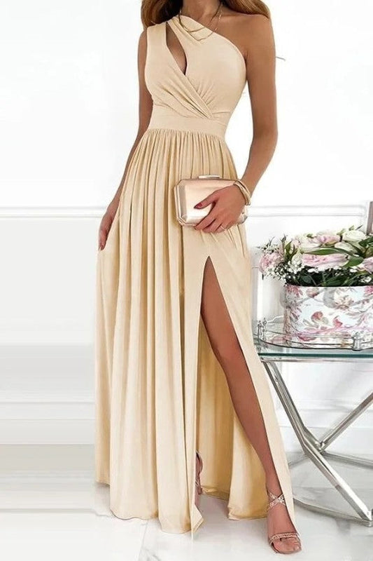 Elegantes One-Shoulder-Abendkleid Schwarz, Knielanges Kleid Für Hochzeitsgäste, Abendkleider Kurz