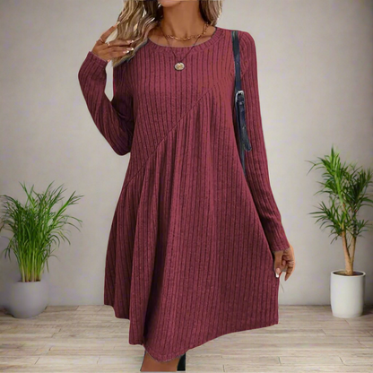 Elegantes Damenkleid Aus Leichtem Stoff Für Alltag Und Lässige Anlässe, Vielseitig Kombinierbar, In Mehreren Farben Erhältlich