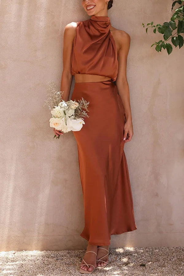 Variant image for Stilvolles Damen Set mit Ärmellosem Top und Langem Maxirock für Legere und Formelle Anlässe-1