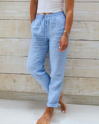 Variant image for Bequeme Freizeithosen Damen Mit Elastischem Bund, Maßgeschneiderte Casualhose Für Den Ganzen Tag-13