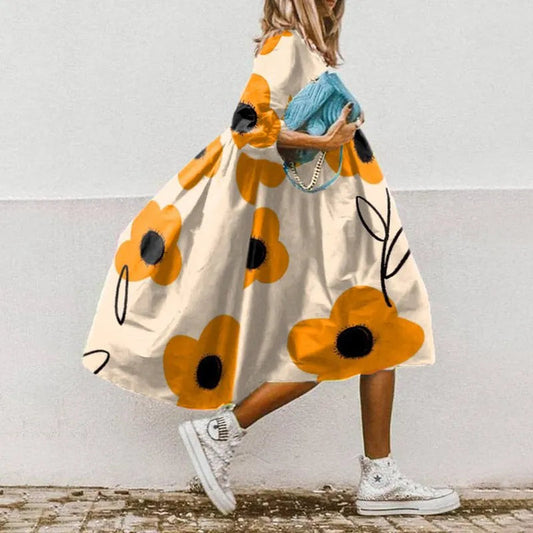 Elegantes Damenkleid Knielang Aus Weichem, Atmungsaktivem Stoff Mit Schmeichelhaftem Schnitt – Vielseitig Für Sommer