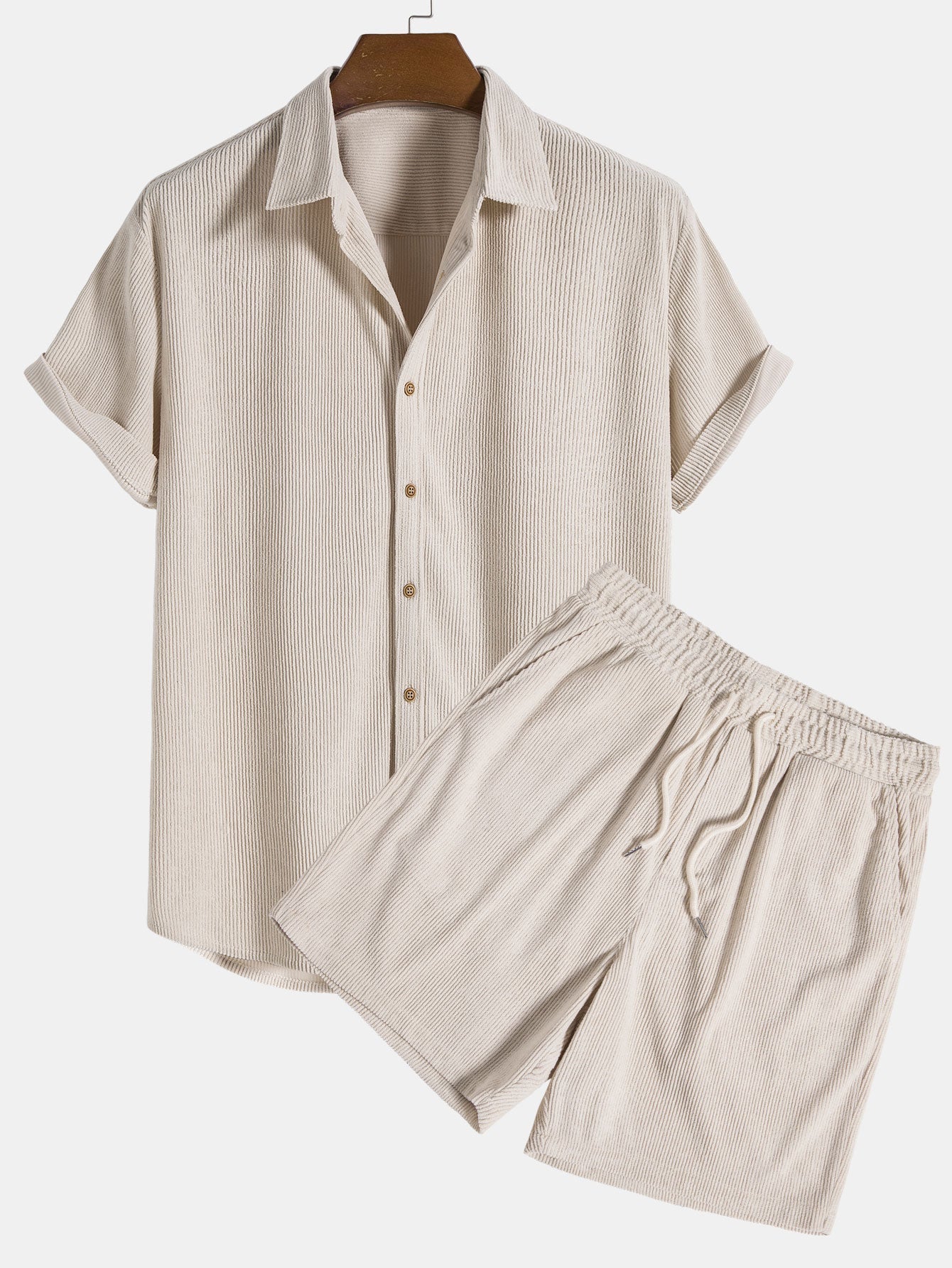 Trendiges Zweiteiliges Sommer Outfit Herren - Bequeme Freizeitkleidung Für Stilvolle Anlässe-2
