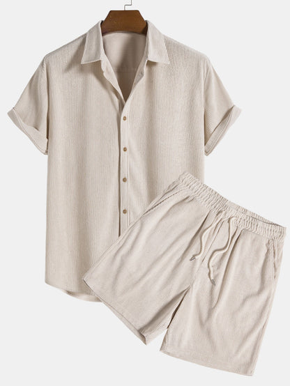 Trendiges Zweiteiliges Sommer Outfit Herren - Bequeme Freizeitkleidung Für Stilvolle Anlässe-2