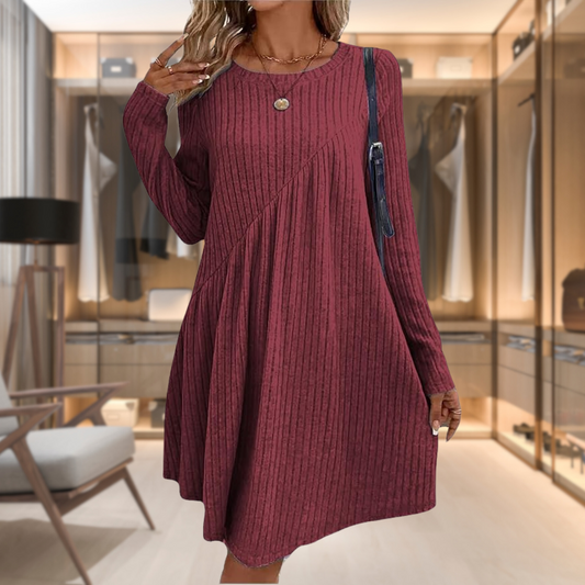 Elegantes Damenkleid Aus Leichtem Stoff Für Alltag Und Lässige Anlässe, Vielseitig Kombinierbar, In Mehreren Farben Erhältlich