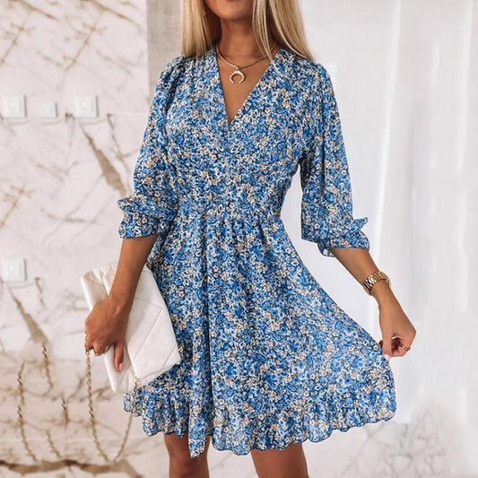 Elegantes Damenkleid, Knielanges Hochzeitsgast Kleid mit Fließendem Schnitt für Festliche Anlässe