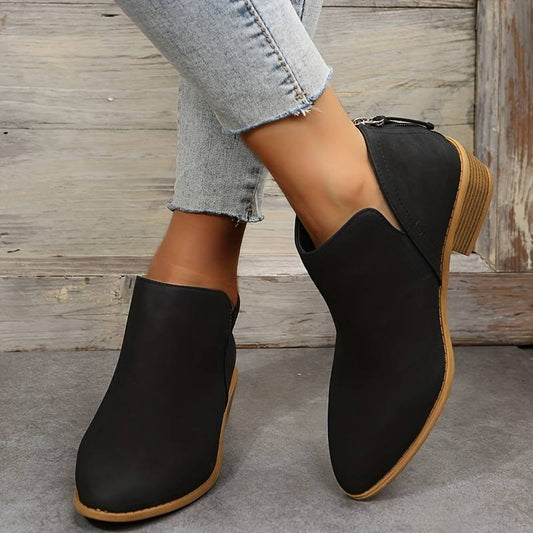 Elegante Frauenstiefel Mit Spitzem Zeh Und Perforiertem Design Für Den Winter-1
