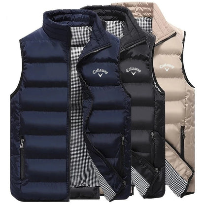 Men’s Lightweight Quilted Vest Puffer Style with Secure Zip Pockets