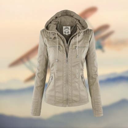 Women’s Slim Hooded Jacket Modern Casual Style with Functional Pockets