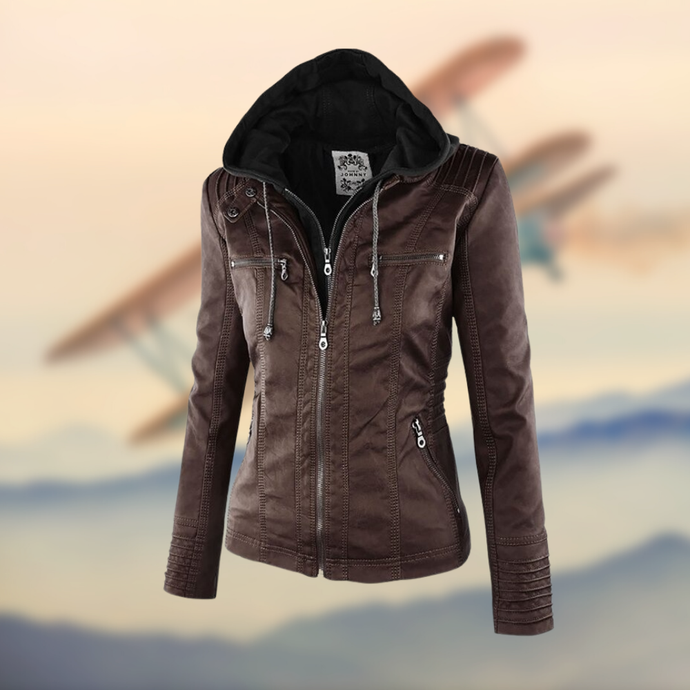 Women’s Slim Hooded Jacket Modern Casual Style with Functional Pockets