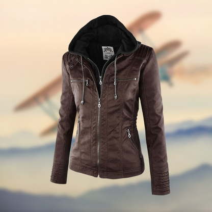 Women’s Slim Hooded Jacket Modern Casual Style with Functional Pockets