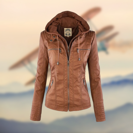 Women’s Slim Hooded Jacket Modern Casual Style with Functional Pockets