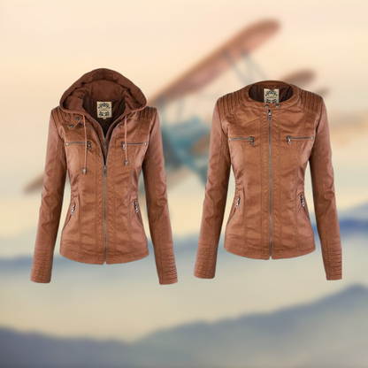 Women’s Slim Hooded Jacket Modern Casual Style with Functional Pockets