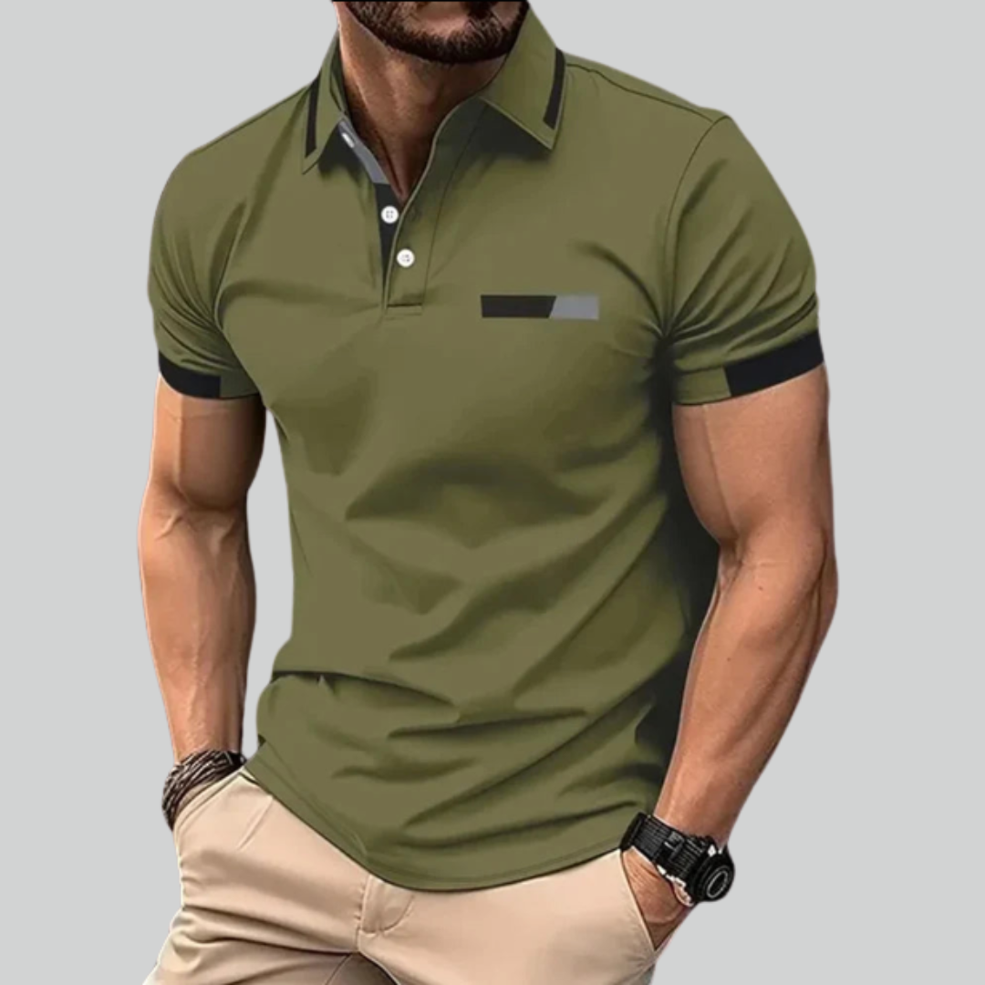 Kurzarm Poloshirt Herren - Sommerliches Freizeit-Lapel Sportpoloshirt für Männer-3