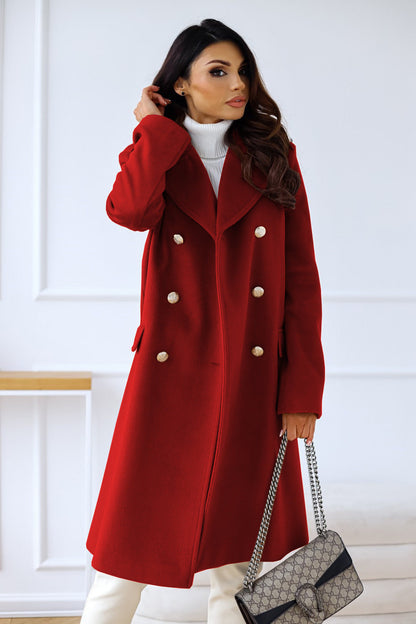 Women’s Classic Winter Trench Coat Stylish Double-Breasted