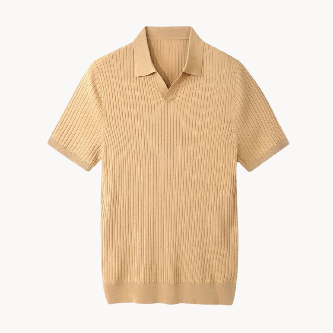 Variant image for Luxuriöses Langarm Poloshirt Herren aus Maulbeerseide und Lyocell-Baumwollmischung, elegantes Polo Hemd für jeden Anlass-16