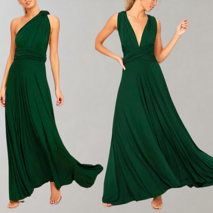 Elegantes Maxikleid Sommer für Damen mit Verstellbarem Wickelüberzug - Vielseitige Lange Kleider für Jeden Anlass