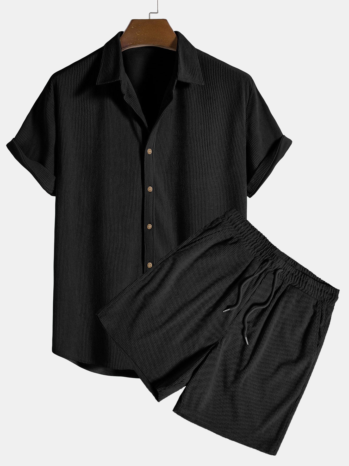 Trendiges Zweiteiliges Sommer Outfit Herren - Bequeme Freizeitkleidung Für Stilvolle Anlässe-3