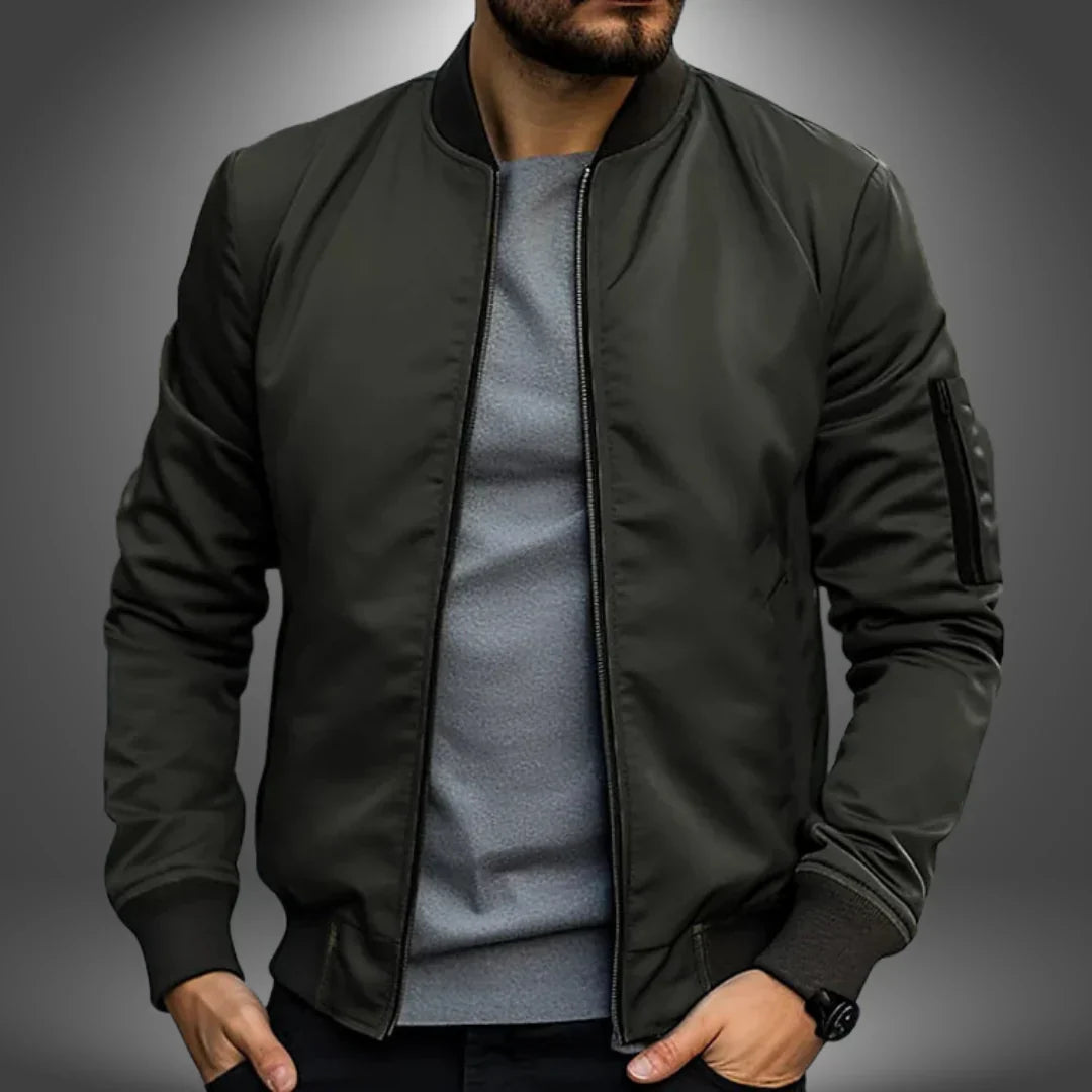 Men’s Slim Fit Bomber Jacket Modern Casual Windbreaker Style