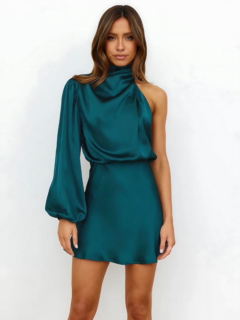 Variant image for Elegantes Asymmetrisches One-Shoulder-Damenkleid - Schickes Hochzeitsgastkleid für Festliche Anlässe und Partys-13