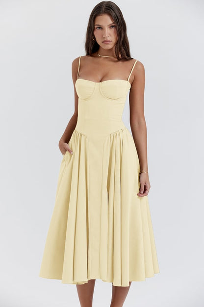Variant image for Ärmelloses Korsett Midi-Kleid - Elegantes Midikleid Festlich aus Premium-Stoff für formelle Anlässe-21