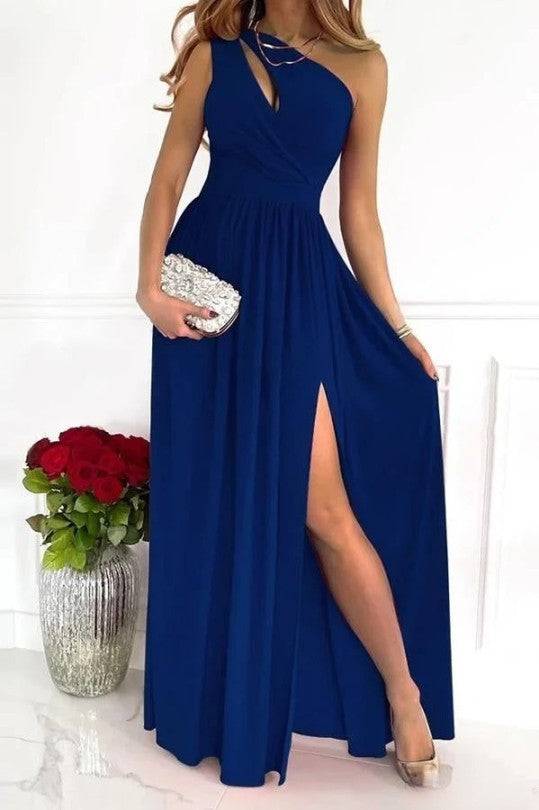 Variant image for Elegantes One-Shoulder-Abendkleid Schwarz, Knielanges Kleid Für Hochzeitsgäste, Abendkleider Kurz-9