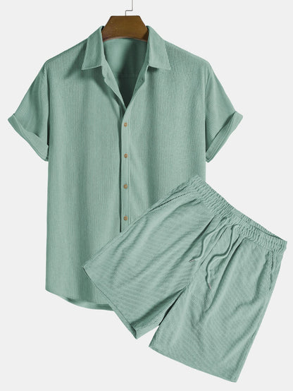 Trendiges Zweiteiliges Sommer Outfit Herren - Bequeme Freizeitkleidung Für Stilvolle Anlässe-4