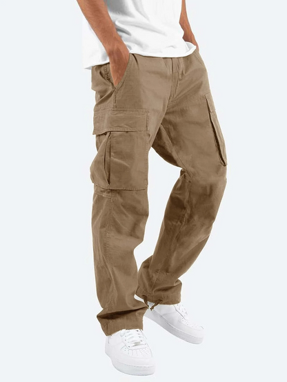Men’s Utility Cargo Pants Casual Straight-Leg Fit for Everyday Wear