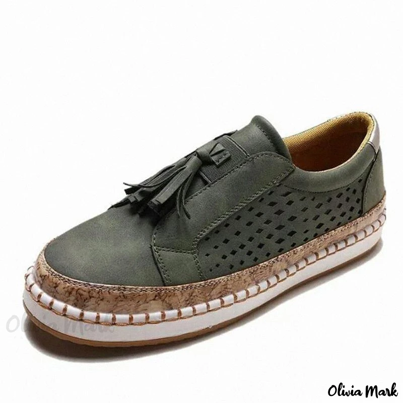 Mokassins Damen, Bequeme Slip-On-Schuhe mit Niedrigem Absatz, Elegante Mokassins für Jeden Anlass-4