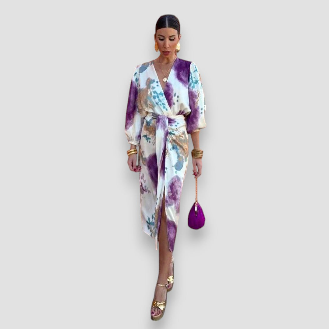 Elegantes V-Ausschnitt Cocktailkleid für Damen, Figurbetontes Kleid für Hochzeiten und besondere Anlässe