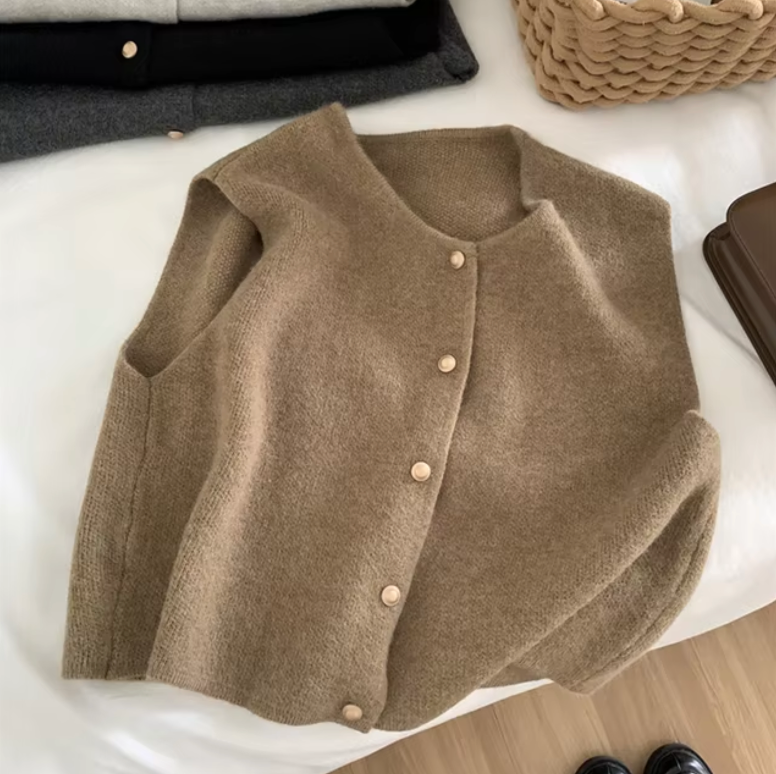 Gestrickte Ärmelose Weste Damen - Weiche Baumwollmischung Für Stilvolle Herbstlooks-5