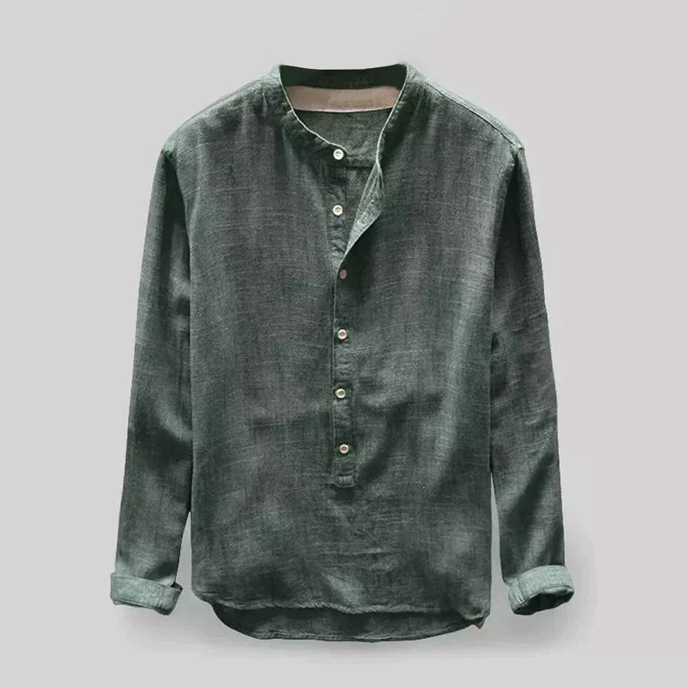 Variant image for Herren Leinenhemd - Klassische Eleganz mit modernem Komfort, Größen M-4XL, Herrenhemden Langarm-19