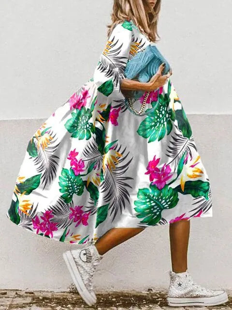 Variant image for Elegantes Damenkleid Knielang Aus Weichem, Atmungsaktivem Stoff Mit Schmeichelhaftem Schnitt – Vielseitig Für Sommer-19