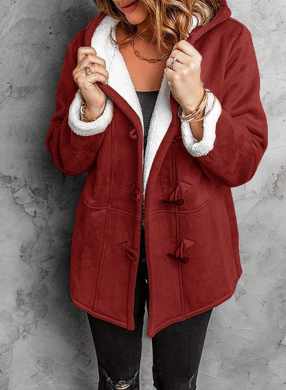 Women’s Hooded Toggle Winter Coat Warm Lined Jacket for Cold Weather