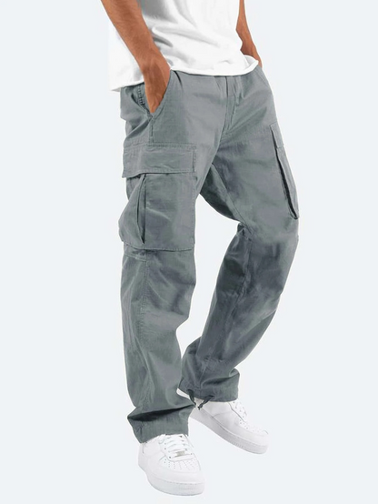 Men’s Utility Cargo Pants Casual Straight-Leg Fit for Everyday Wear