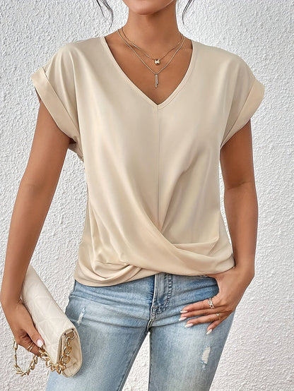 Variant image for Damen T-Shirt Mit Herzausschnitt – Weicher, Atmungsaktiver Stoff Für Täglichen Komfort – Oberteile Damen-7