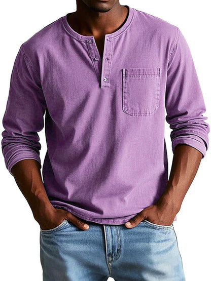 Men’s Vintage Shirt Long Sleeve Casual Classic Design