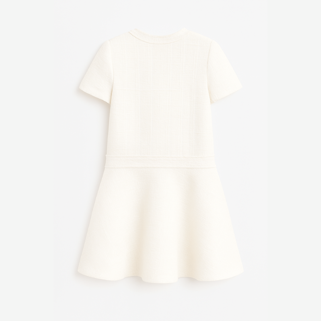Damen Kurzes Elegantes Mode Sommerkleid - Chic O-Ausschnitt Mini Kleid für Jugendpartys